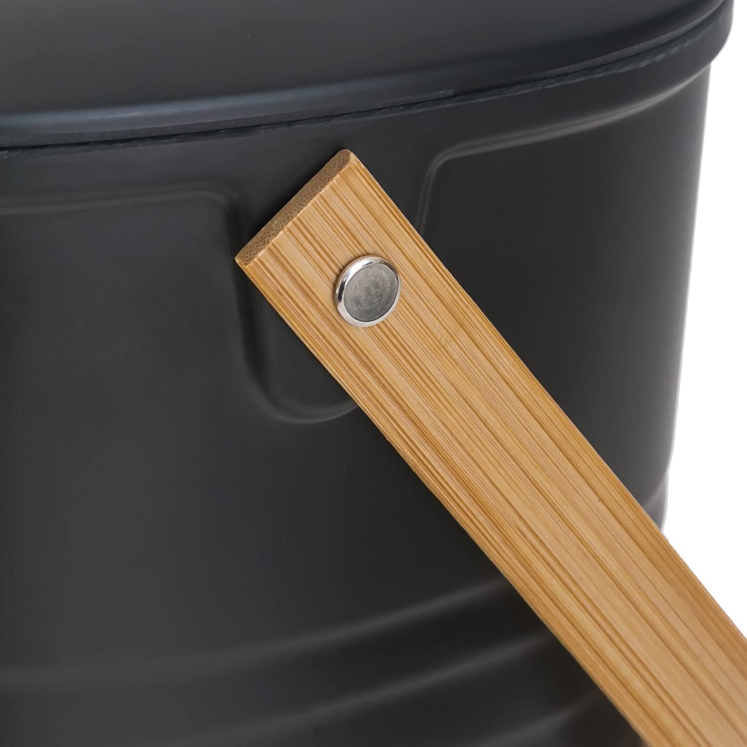 HMF Nachhaltiger Biomülleimer Komposteimer mit Deckel 6L schwarz