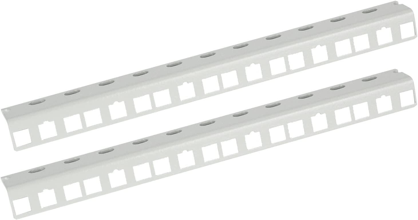 HMF 2x Rackschiene für Serverschrank 10 Zoll 6 HE  lichtgrau