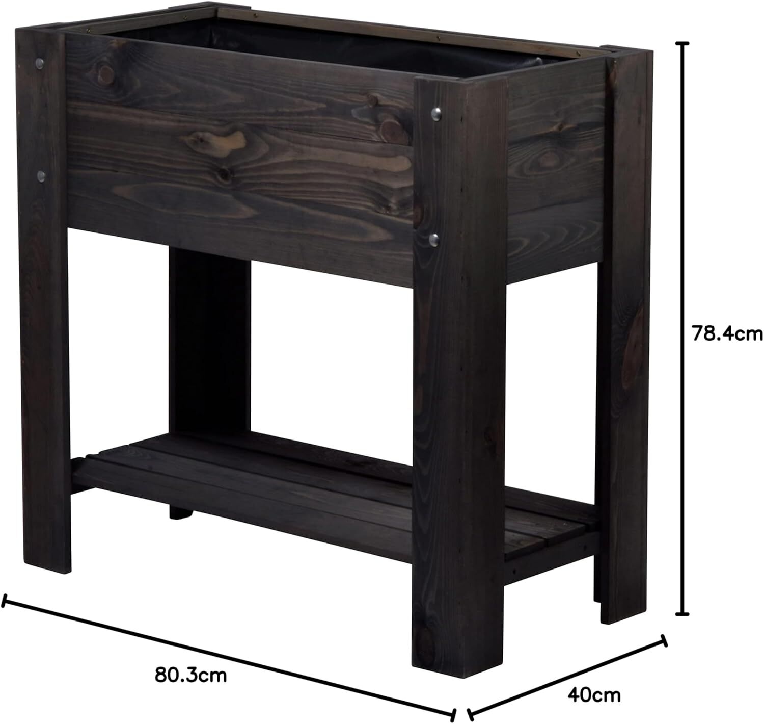 Holzständer, Blumentisch, Holzregal, Holzwerk, dunkle Holzfarbe