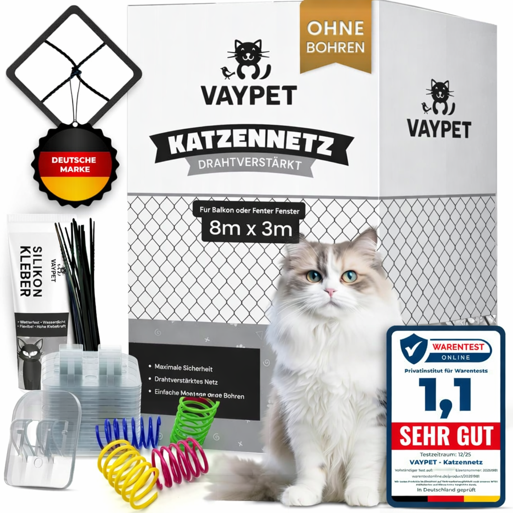Katzennetz, Drahtnetz, Katzenzaun, Balkonnetz, Montagezubehör