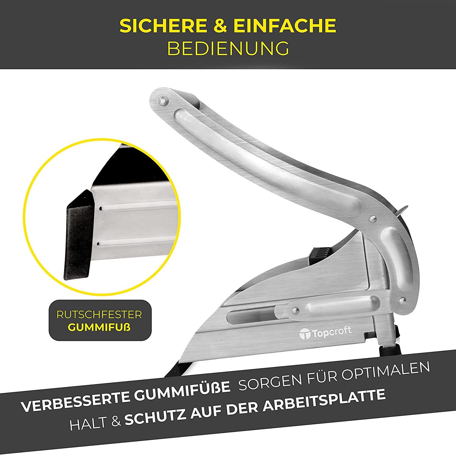 Topcroft Pommesschneider mit Gummifuß Pommes Frites