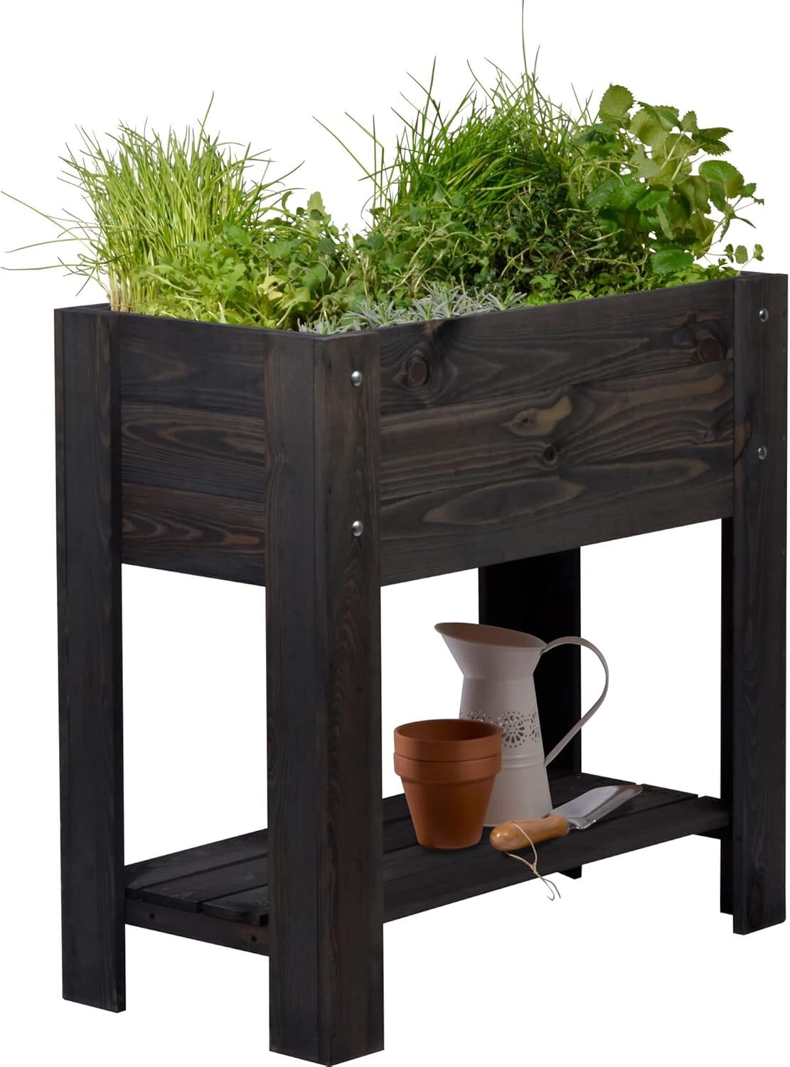 Hochbeet, Holz, Pflanzenkuebel, Gruen, Pflanzgefäß