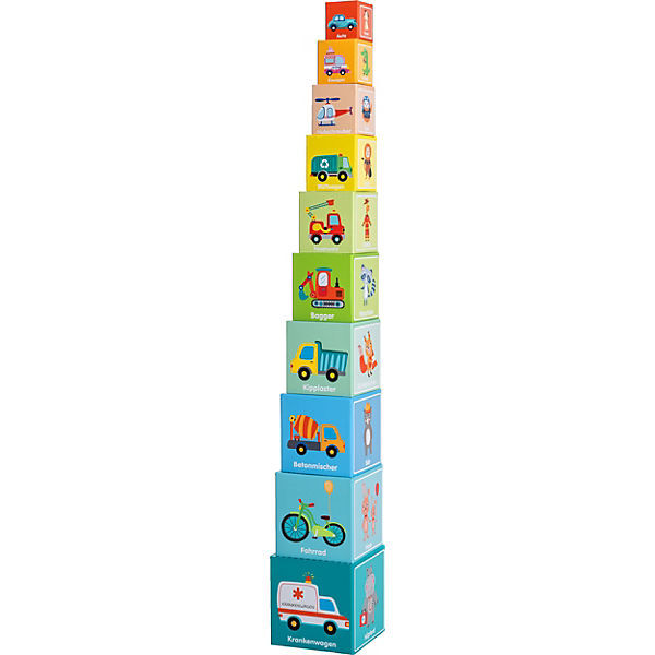 myToys SKC1314 Stapelturm Fahrzeuge 10tlg.