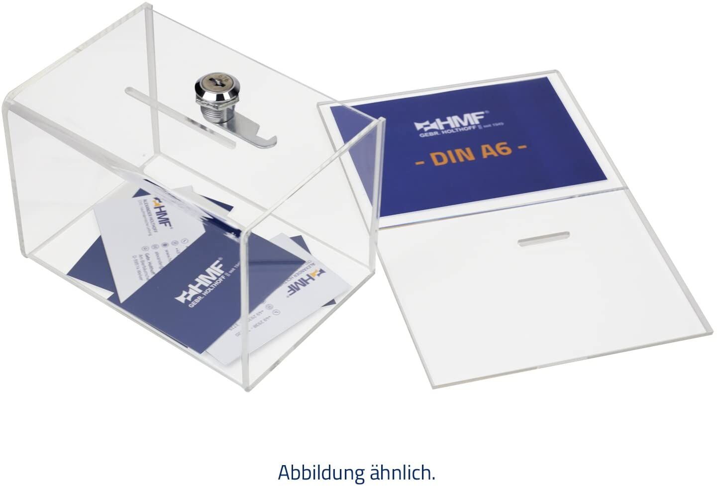 HMF Acryl Spendenbox mit Blatteinschub DIN A5