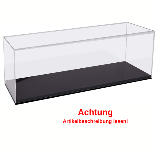 Hochwertige Acryl Vitrine für Modellautos im Maßstab 1:12 - mit Wunschgravur