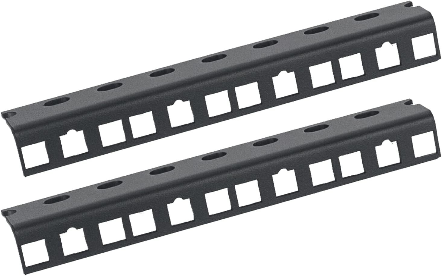 HMF Rackschiene für Serverschrank 2 Stück 10 Zoll 4 HE Schwarz