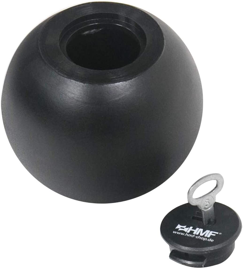HMF Spardose Kugel mit Schlüssel Sparbüchse schwarz Ø10cm