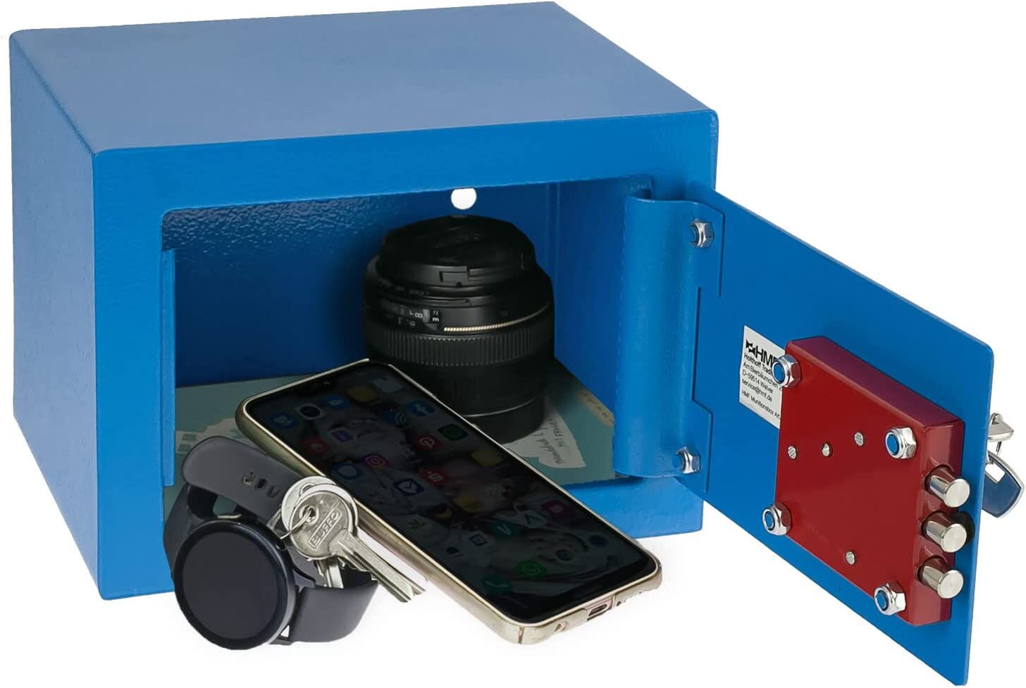 USB Safe Box, kleine Tresor, blaue Safe, Schlossbox, Kamerafach