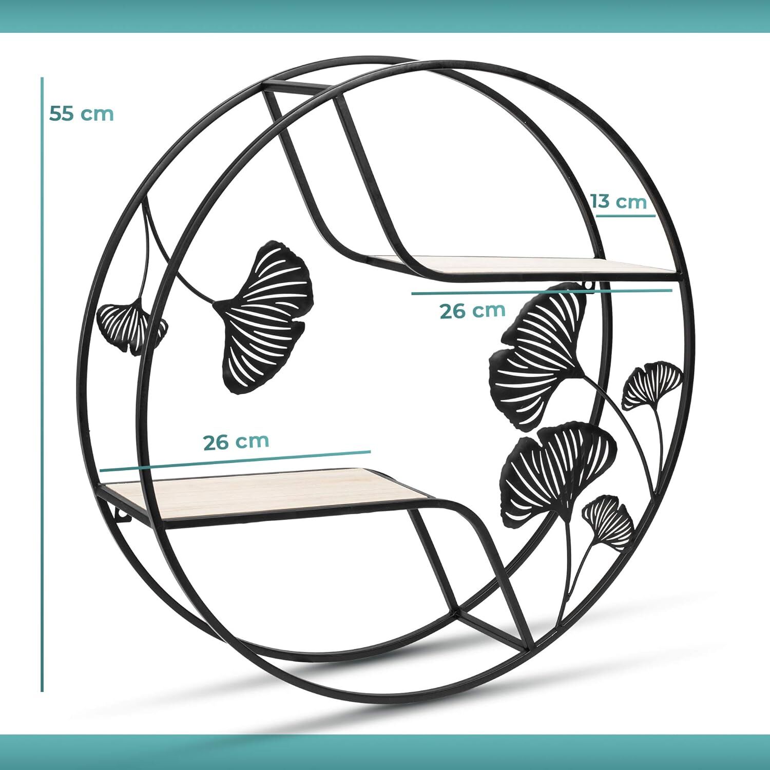 Gartenschaukel, Runde Metallrahmen, Blätter-Motiv, Metallrahmen, Gartenstuhl