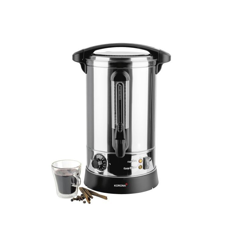 Kaffeemaschine, Edelstahl, Kaffeezubereitung, Korpus Edelstahl, Thermobecher mit Kaffee