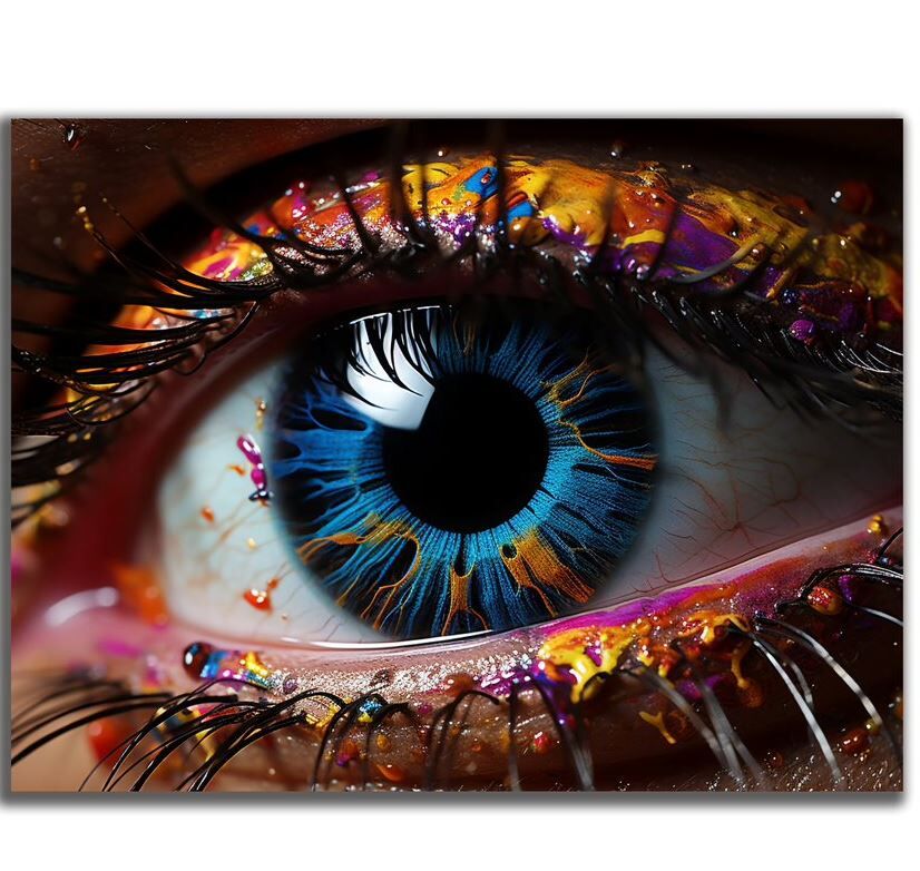 Wandbild Nahaufnahme Auge 30x40cm HDF