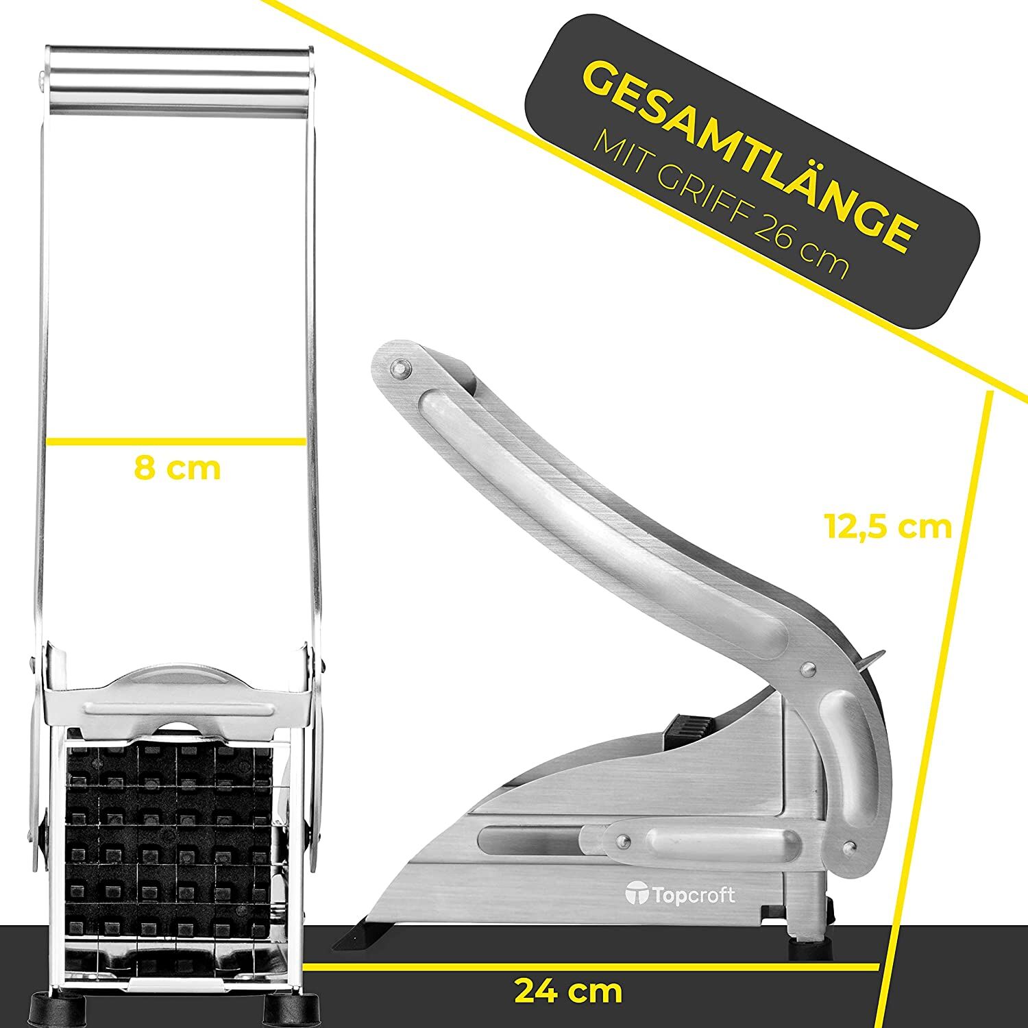 Topcroft Pommesschneider mit Gummifuß Pommes Frites