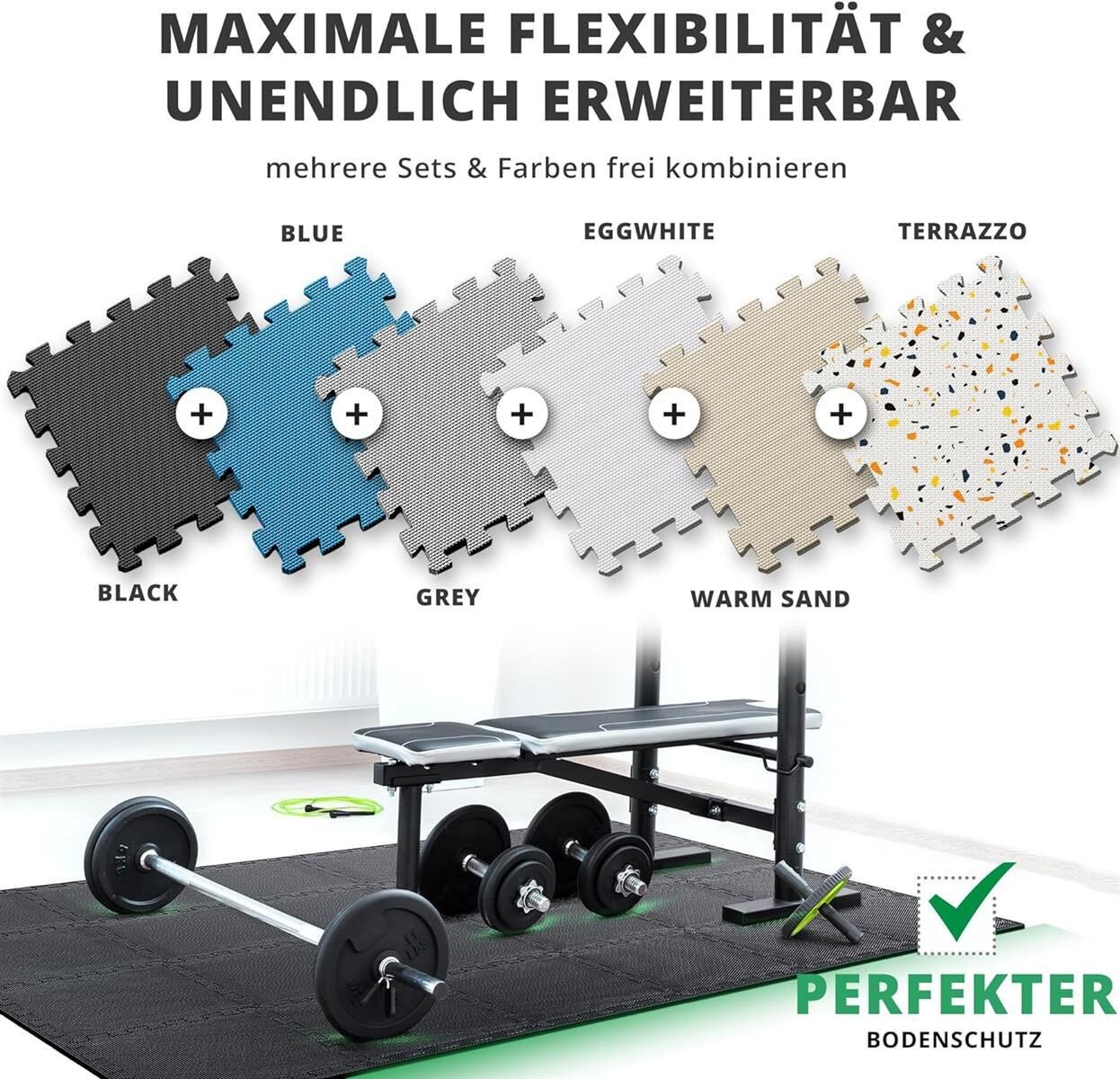 Schutzmatten 18tlg. Set Puzzlematte 30x30cm
