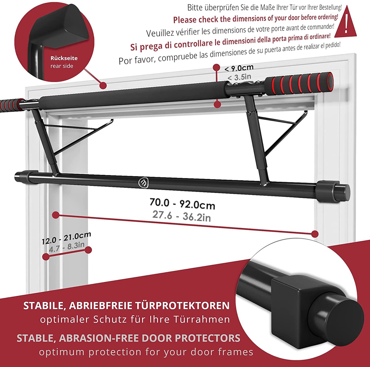 BeMaxx Klimmzugstange für Türrahmen