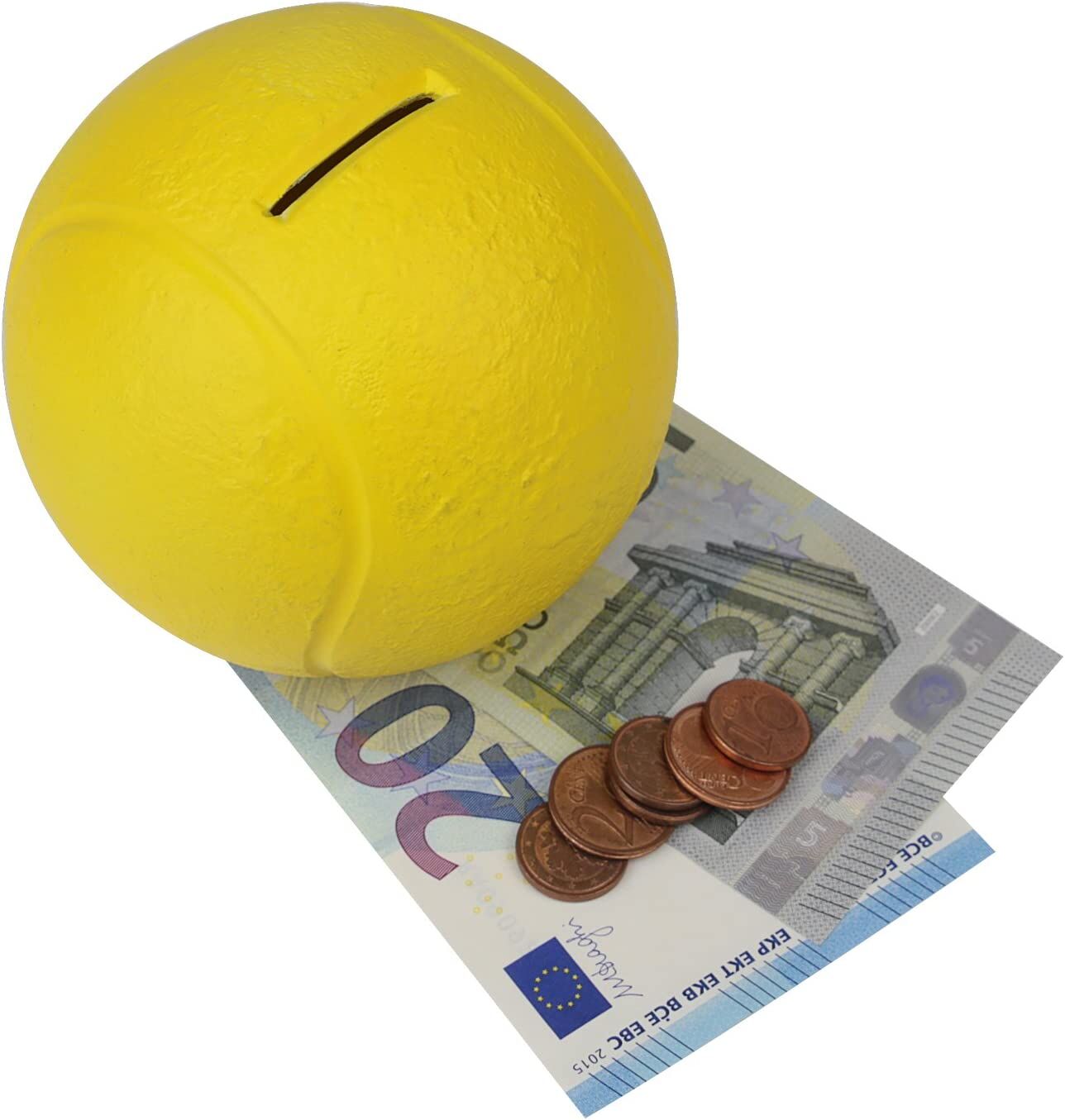 HMF Spardose Tennisball gelb