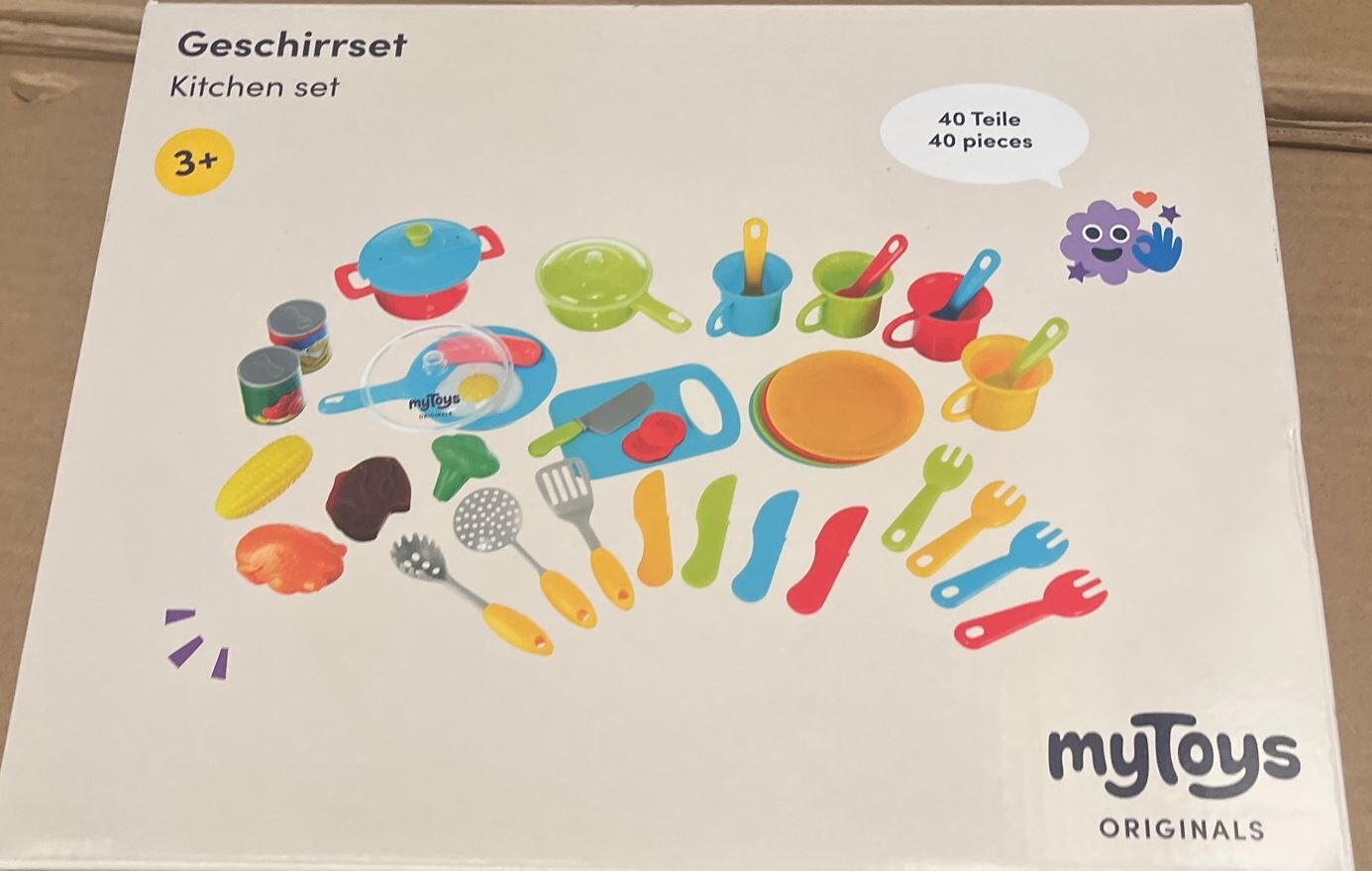 myToys Kinder Spieleküchen Zubehör Geschirrset Kindergeschirr
