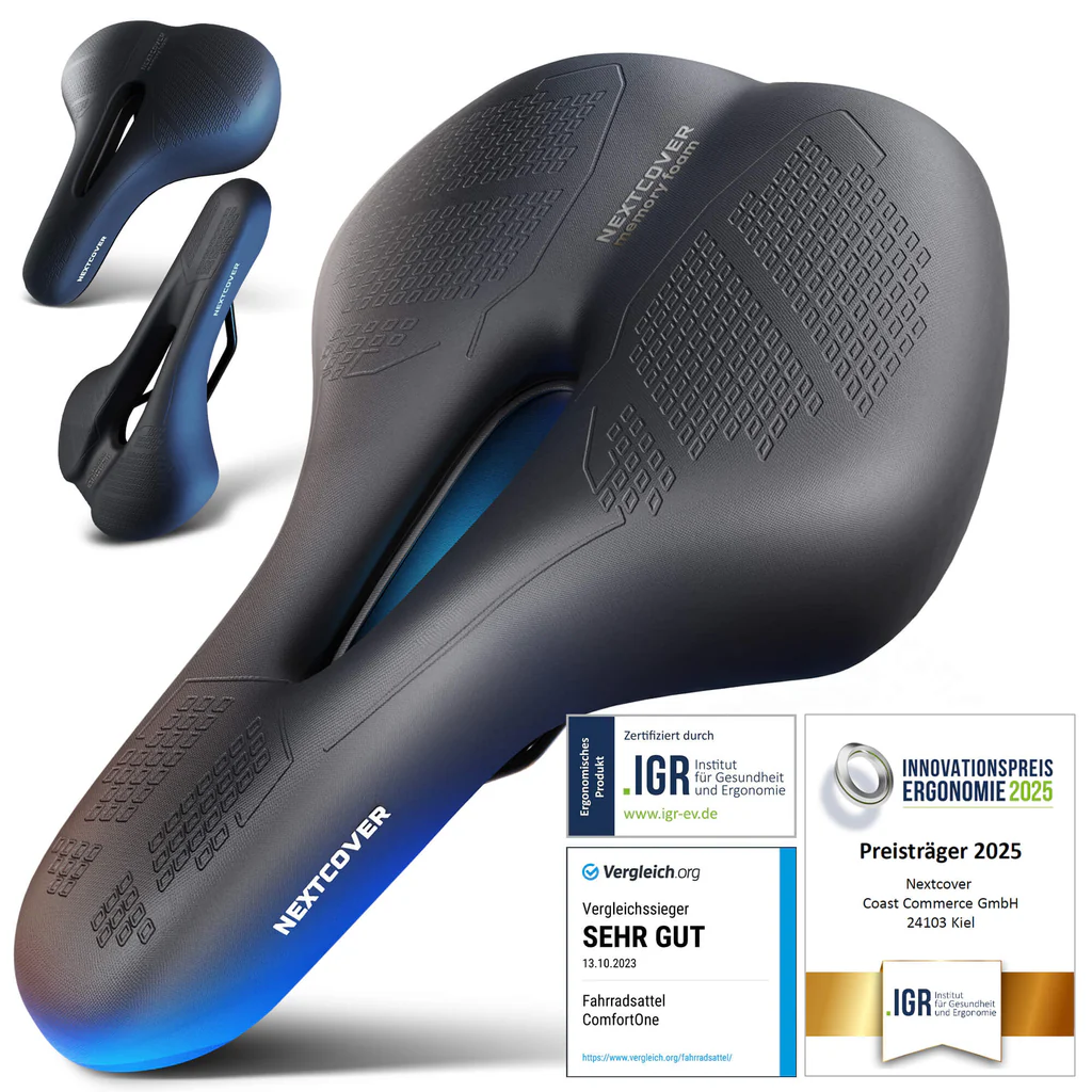 NEXTCOVER Fahrradsattel Trekking Memory-Foam ergonomischer Fahrrad Sattel unisex