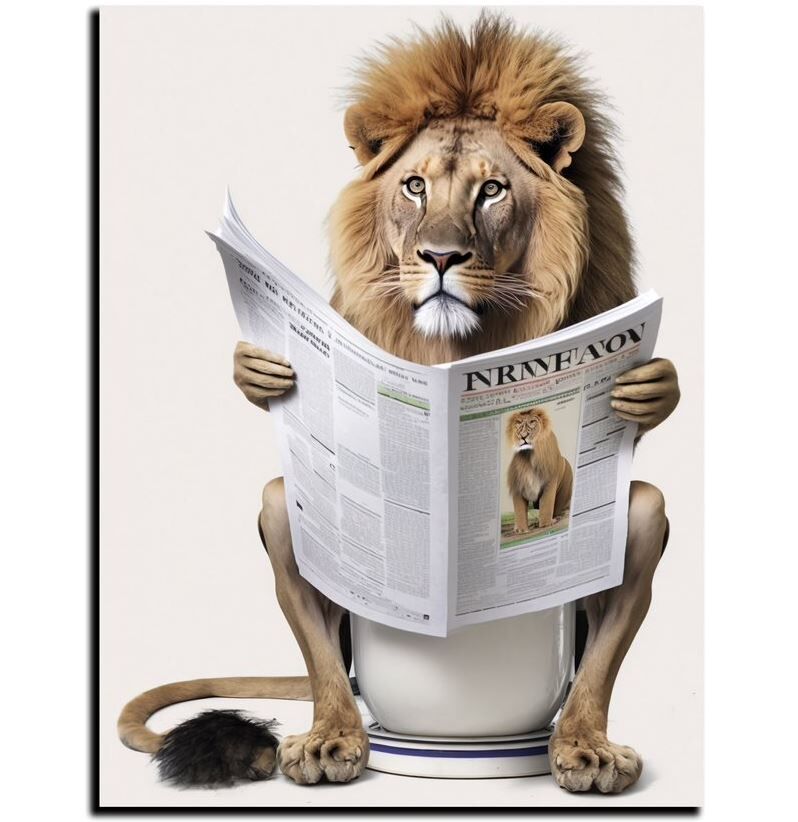 Löwe, Säugetier, Tierwelt, Person, Lesen
