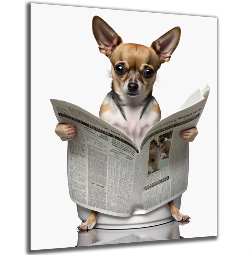 Person, Lesen, Hund, Text, Chihuahua