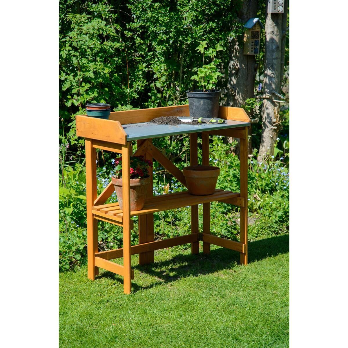 Dobar Klappbarer Pflanztisch Gärtnertisch Blumentisch Umtopftisch Holz