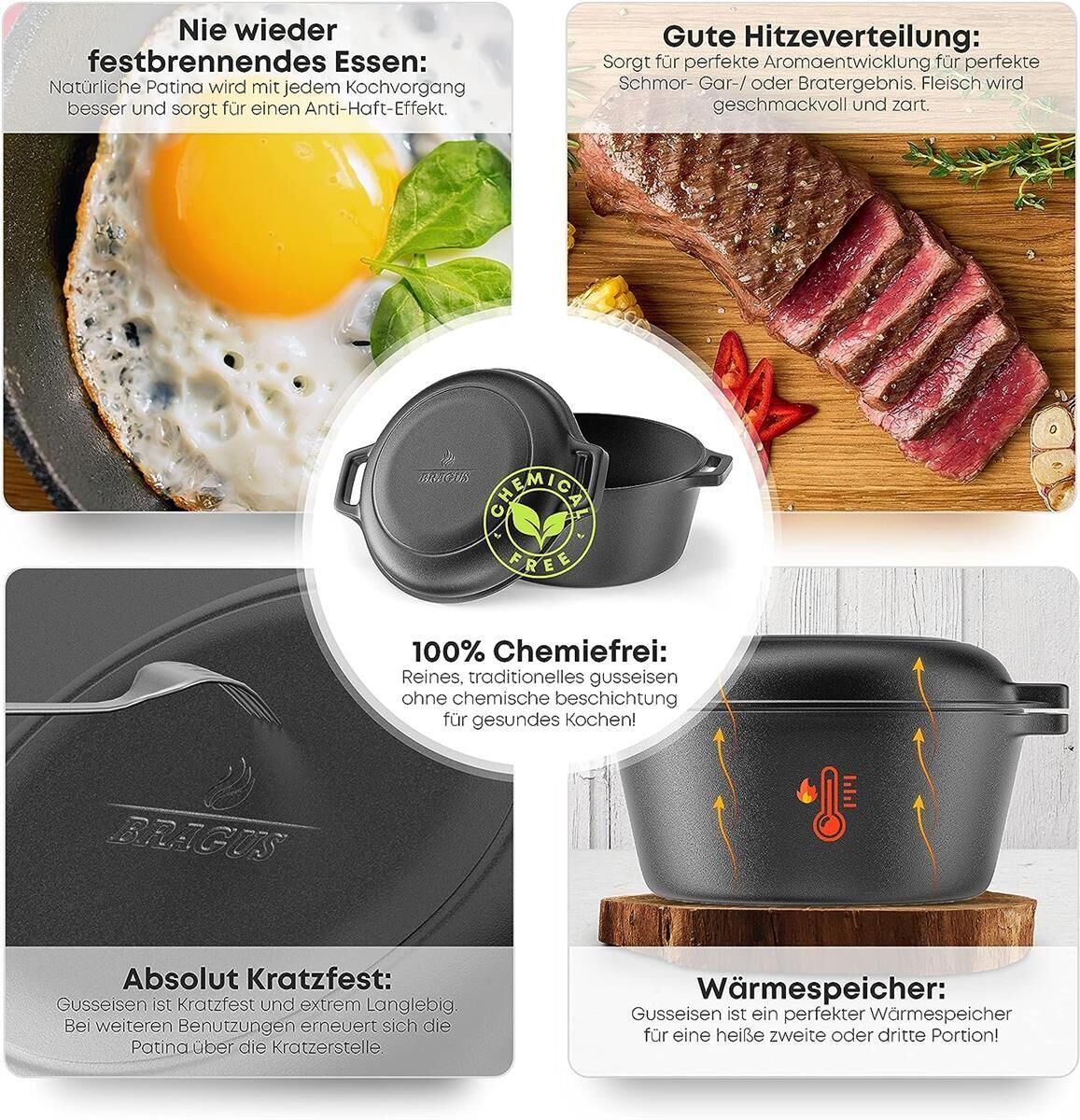 Essen, Fleisch, Steak, Schwein, Ei