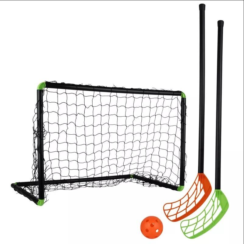STIGA 79-1100-60 Hockey Set Unihockey mit Tor und zwei Schlägern