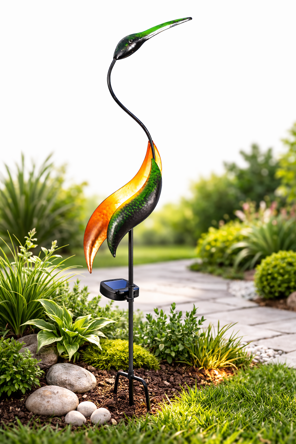 Gartenstecker, Vogel-Solar, Sonnenenergie,  Gartenfigur, Dekoration