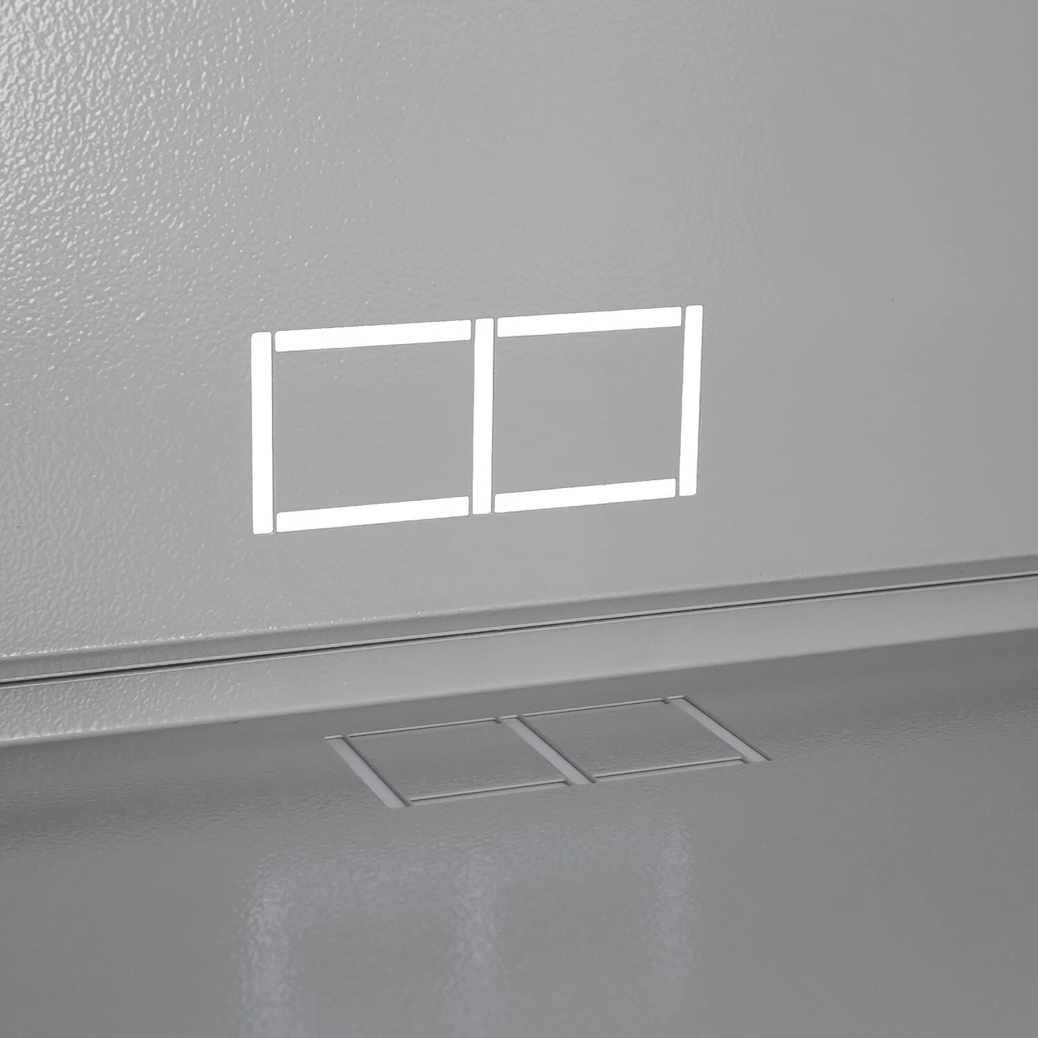 HMF Netzwerkschrank Serverschrank 19 Zoll 4 HE grau