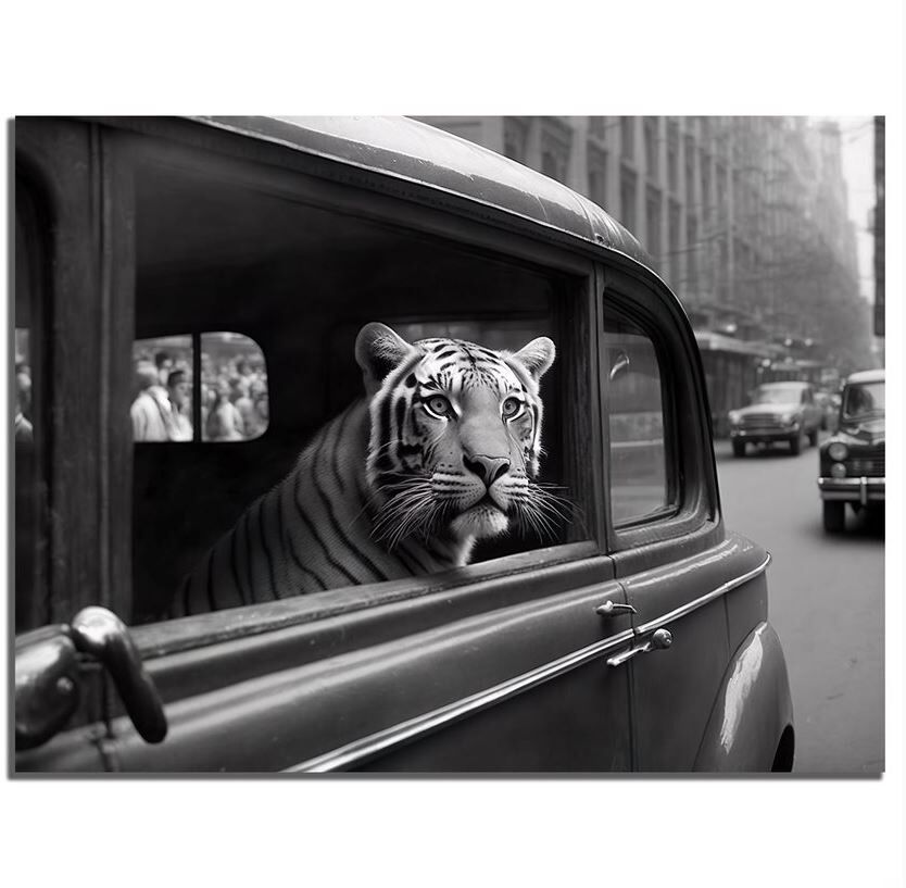 Säugetier, Tiger, Tierwelt, Auto, Fahrzeug