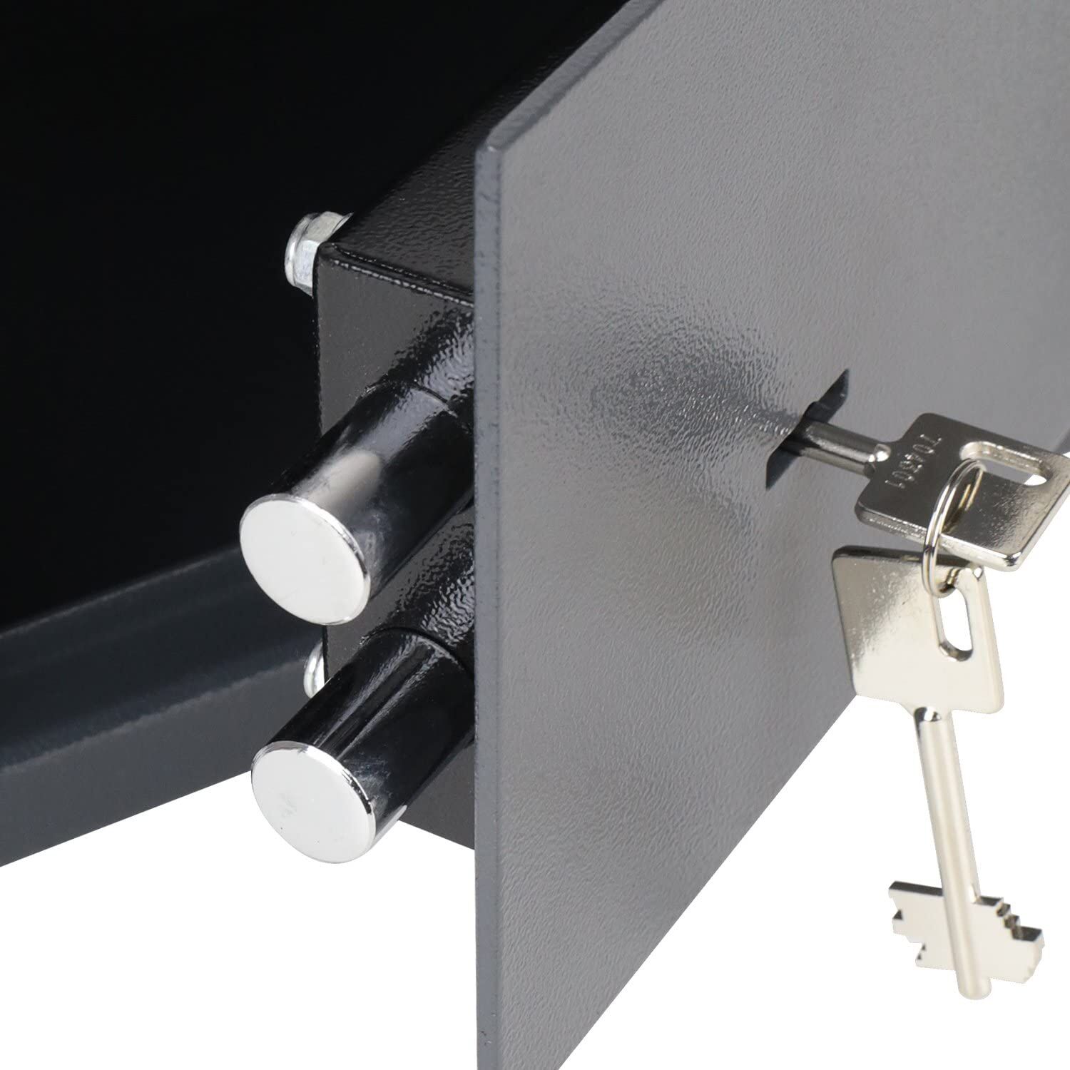 HMF Tresor Möbeltresor Doppelbartschloss anthrazit Gr. L #2452