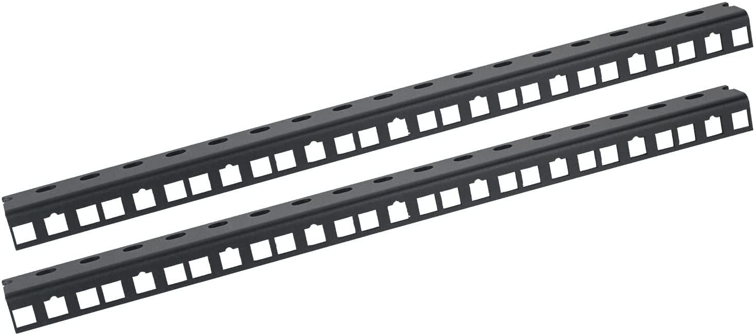 HMF 2x Rackschiene für Serverschrank 10 Zoll 9 HE schwarz