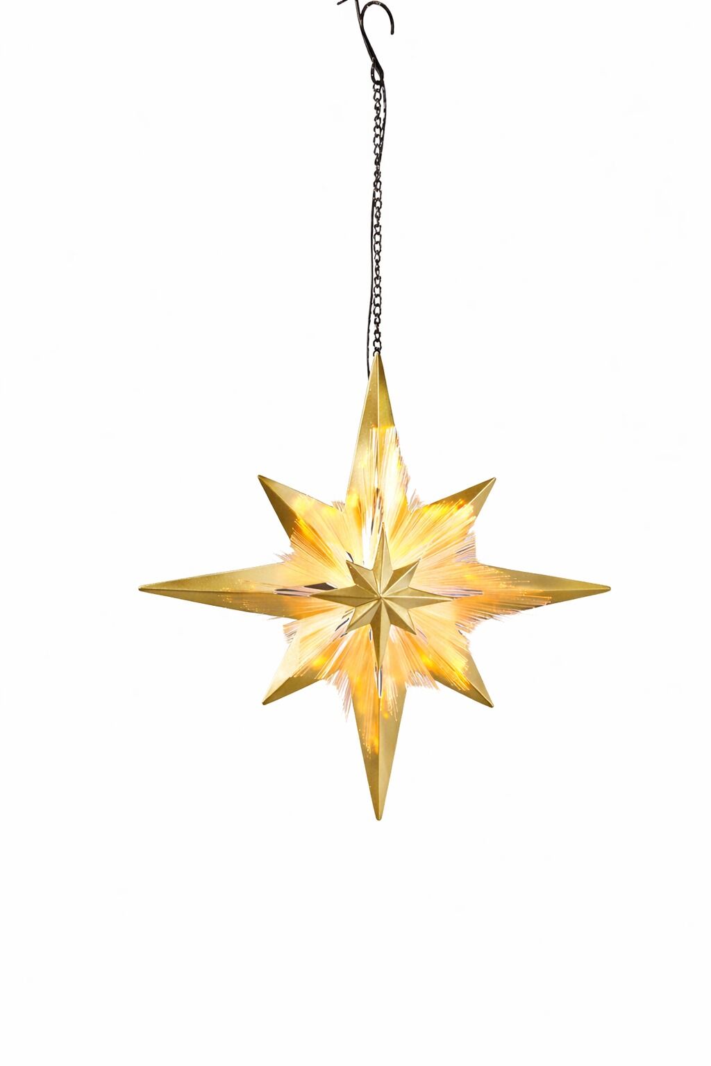 stern, hängevornament, gold, sternenkette, weihnachtsdeko