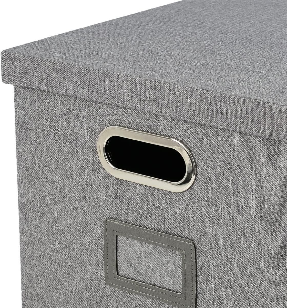 HMF Aufbewahrungsbox mit Deckel für DIN A4 Hängeregister