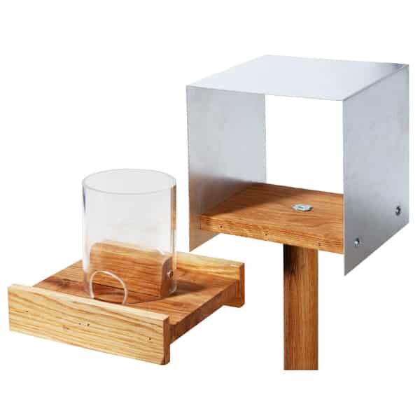 Holz, Glas, Sperrholz, Futterhäuschen für Vögel