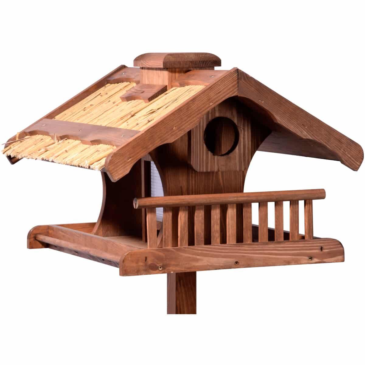 Holz, Futterhäuschen für Vögel, Hartholz, Krippe, Gebeiztes Holz