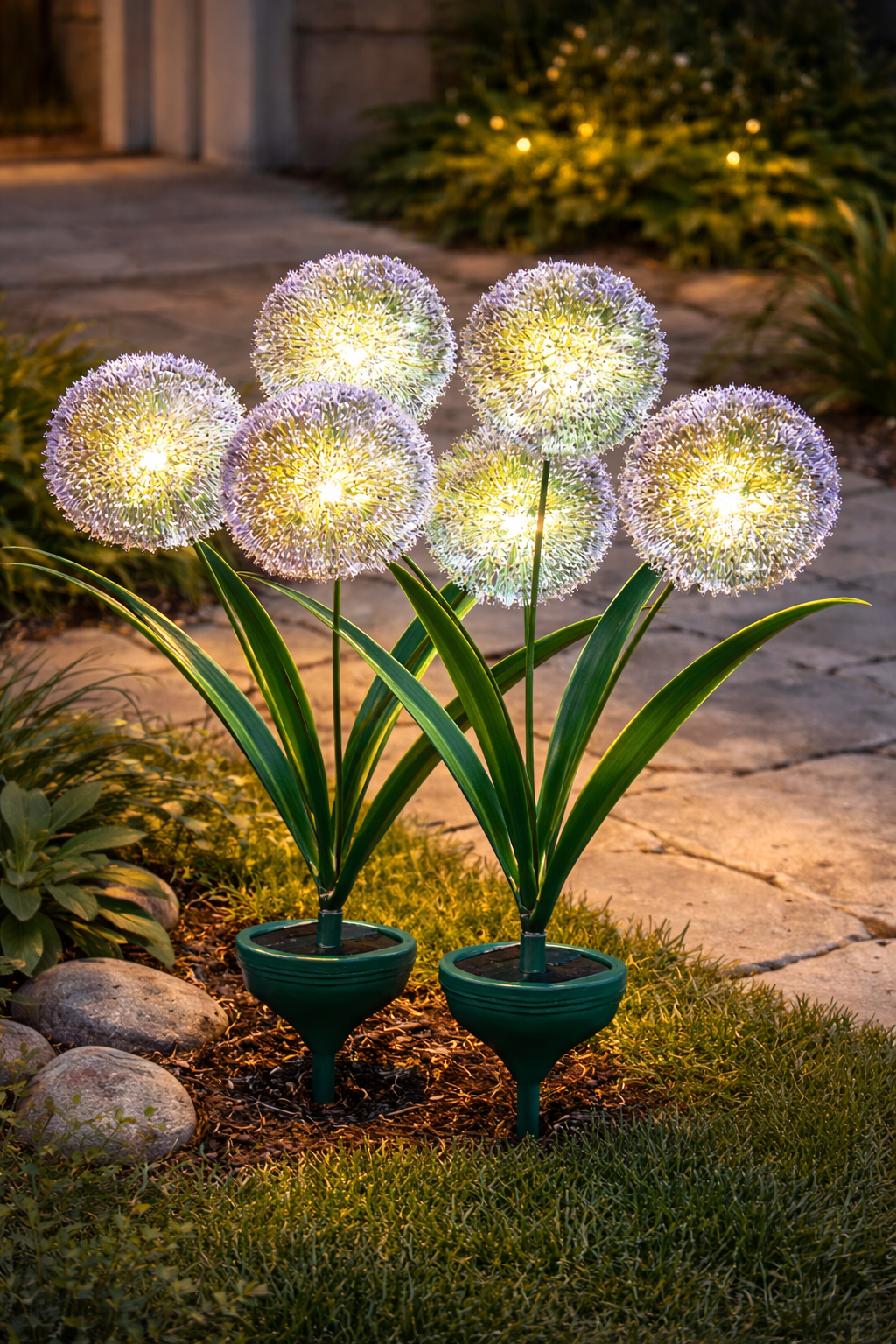 Allium, Lichtobjekt, Gartenlampe, LED, Kugelpflanze