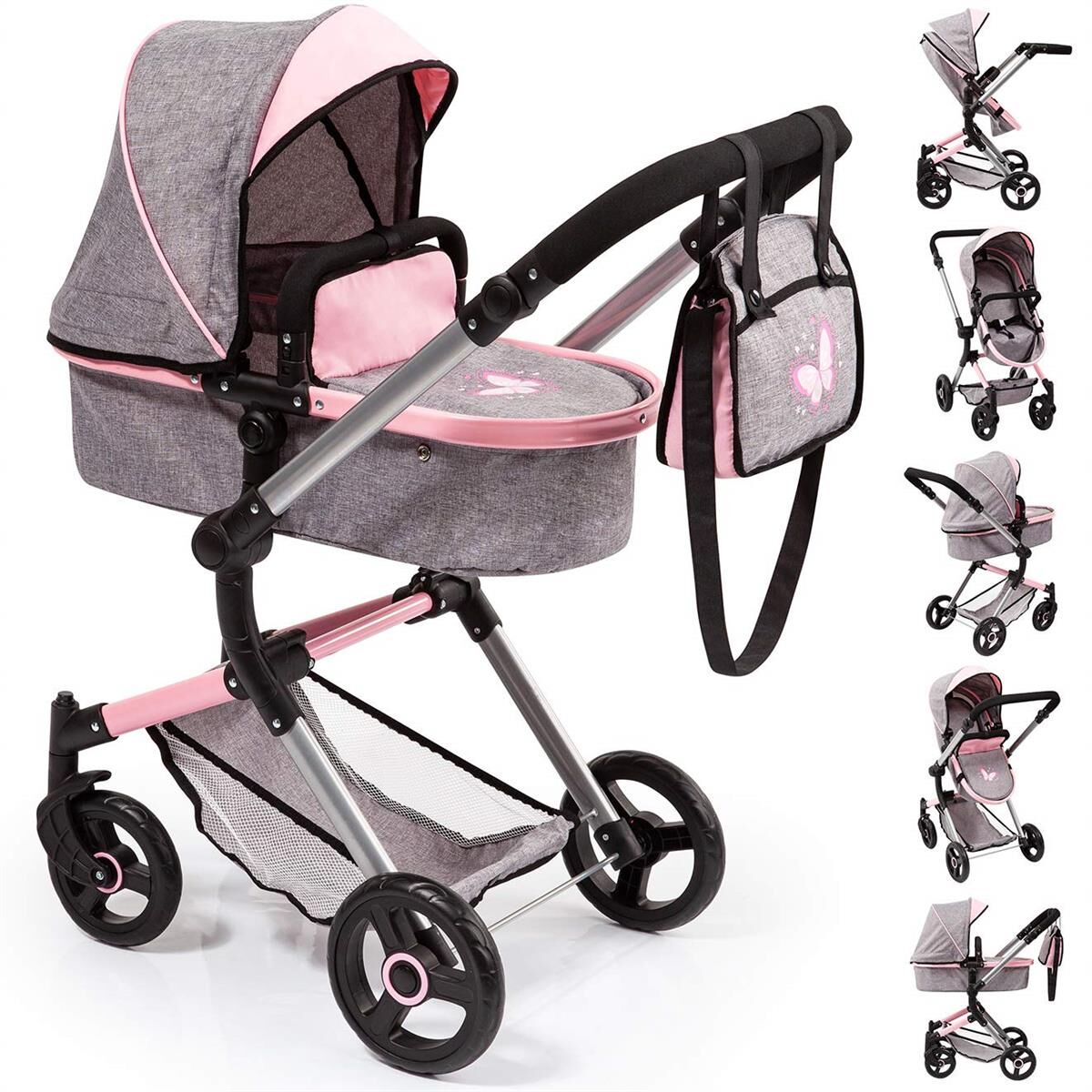 E-Scooter, Fahrzeug, Kinderwagen, Rad, Handtasche