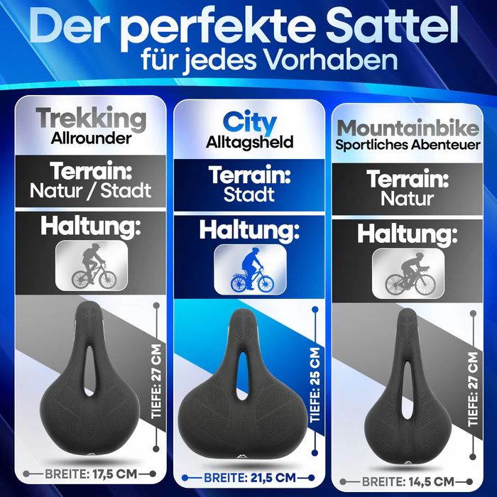 NEXTCOVER Fahrradsattel City Memory-Foam 3.0 ergonomischer Fahrrad Sattel unisex