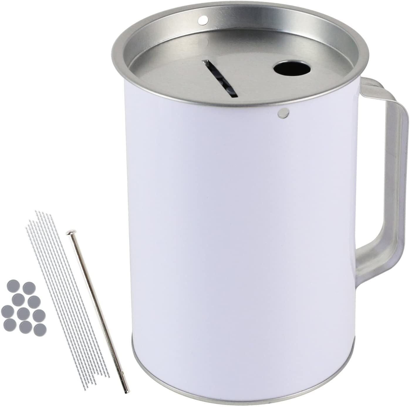 HMF Spendendose 10,0 cm weiss mit Griff