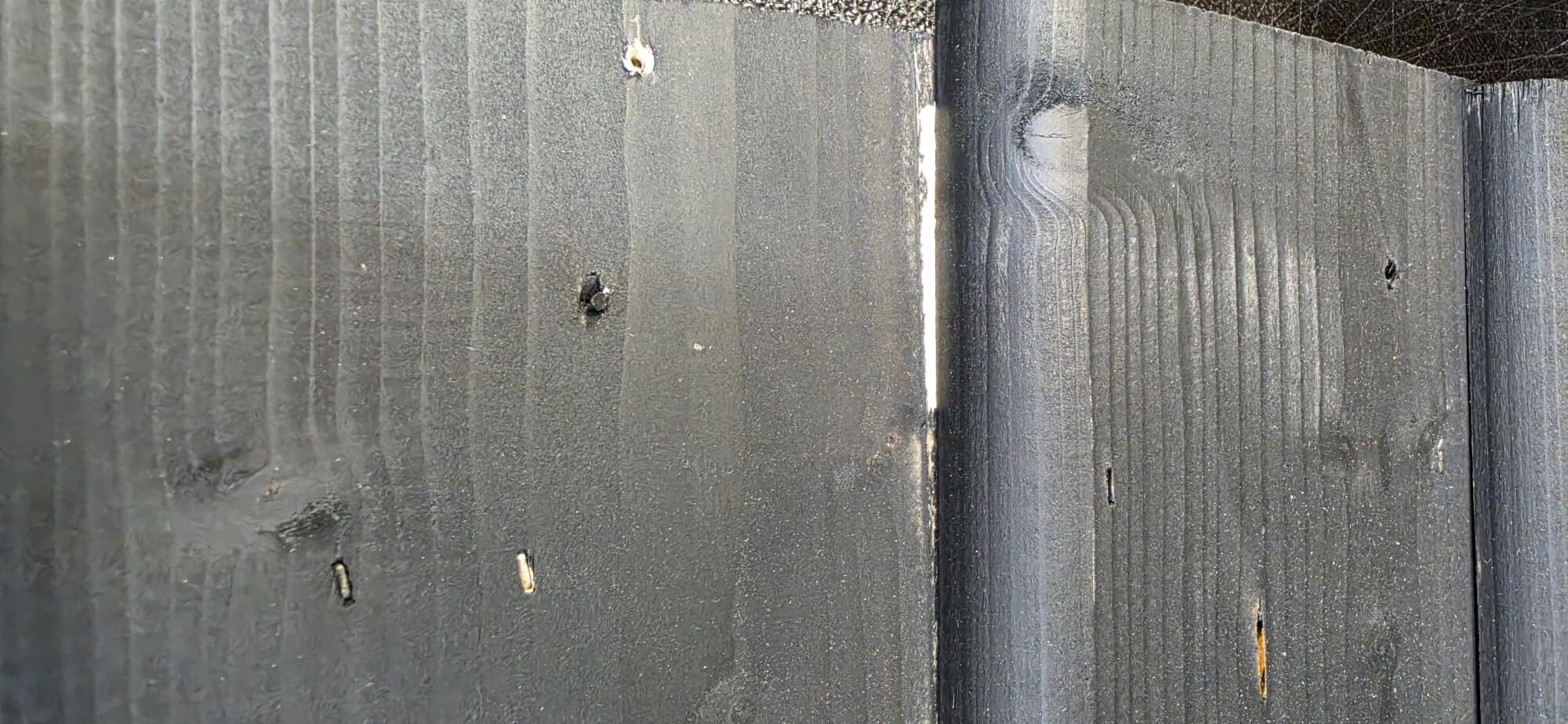 Holz, Schwarz, Holzplanken, Latten, Nagelbohrungen