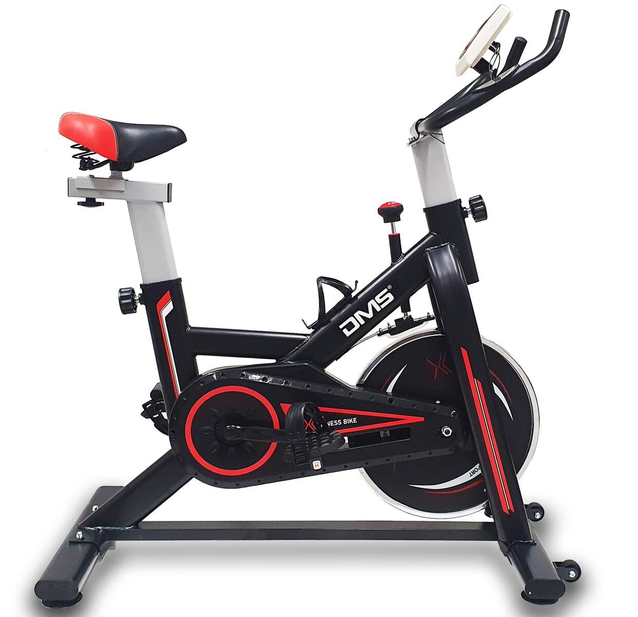Fitness bike, Indoor cycle, Stationary, Red black, Flywheel