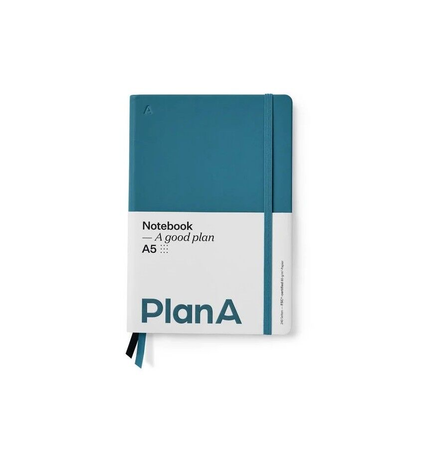 Notizbuch, A5, Teal, PlanA, Spiralbindung?