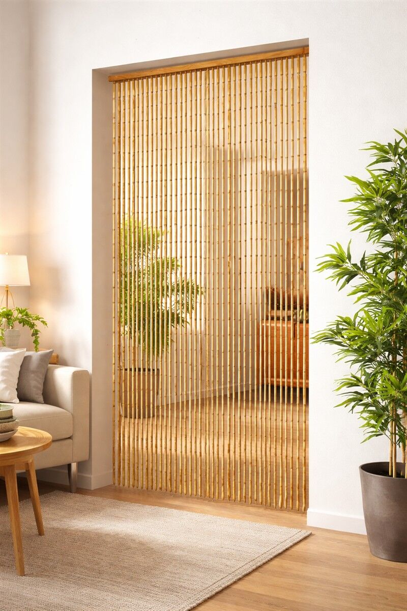 Raumtrenner, Gardin, Bambus, Trennwand, Wohnraum-Accessoire