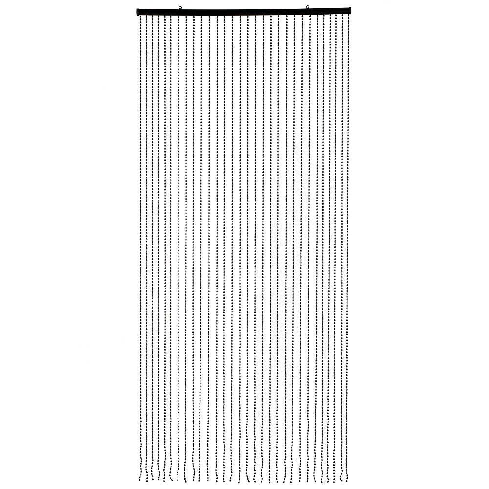 Duschvorhang, Perlenkette Muster, Bohnenkette, Streifenmuster, Schwarz-Weiß