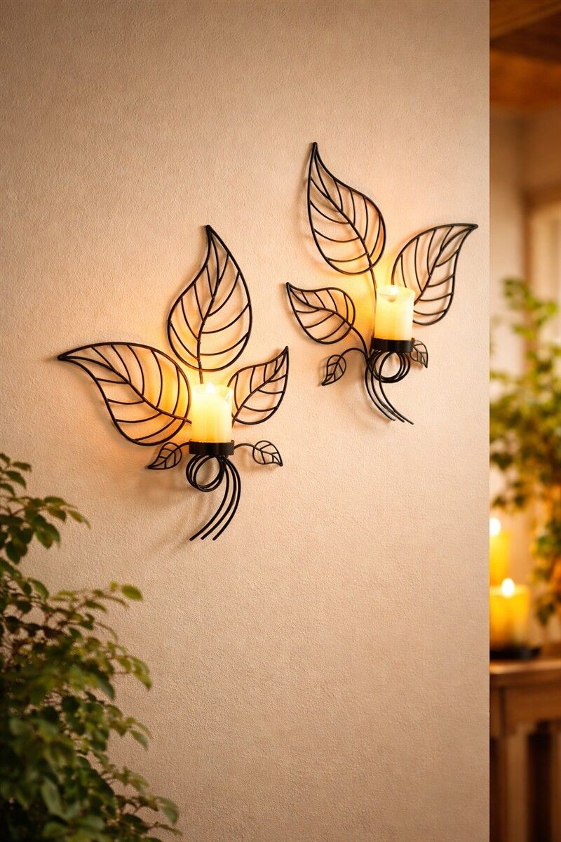 Wandleuchte, Metalen wanddecor, Kandelaar, Decoratief, Grootte onbekend