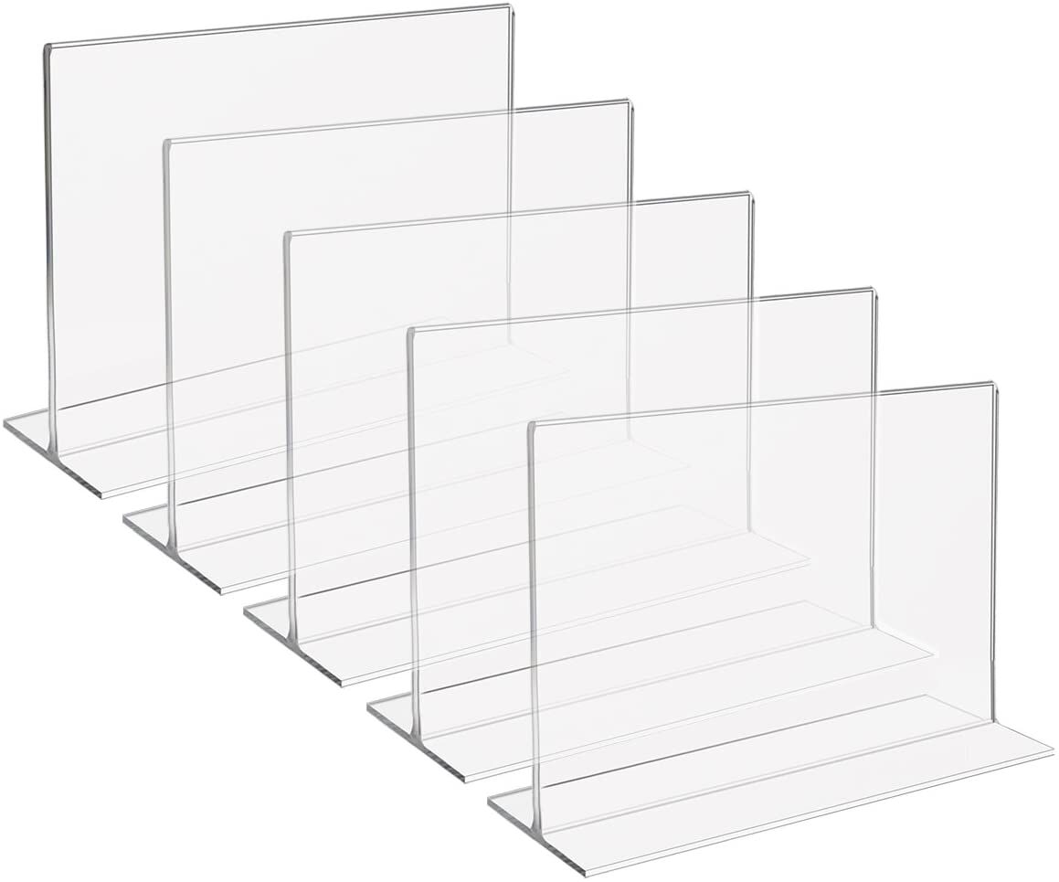 HMF 10x Acryl Tischaufsteller gerade Querformat DIN A6