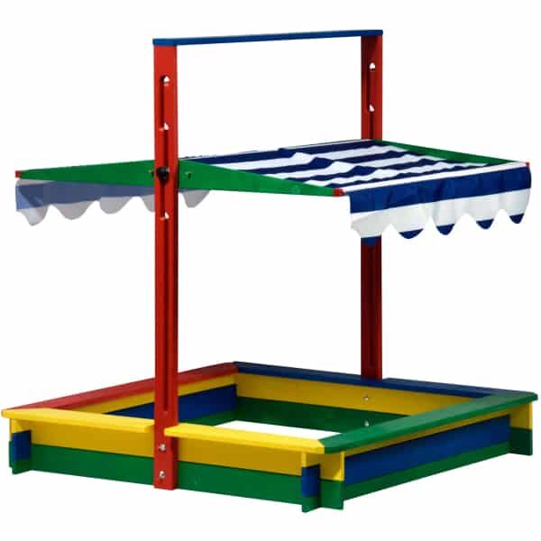 Holzkorb, Marktstand, Holzregal, Korbregal, farbenfroh