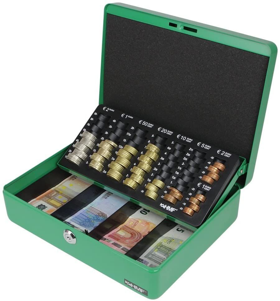 HMF Geldkassette Geldzählkassette grün