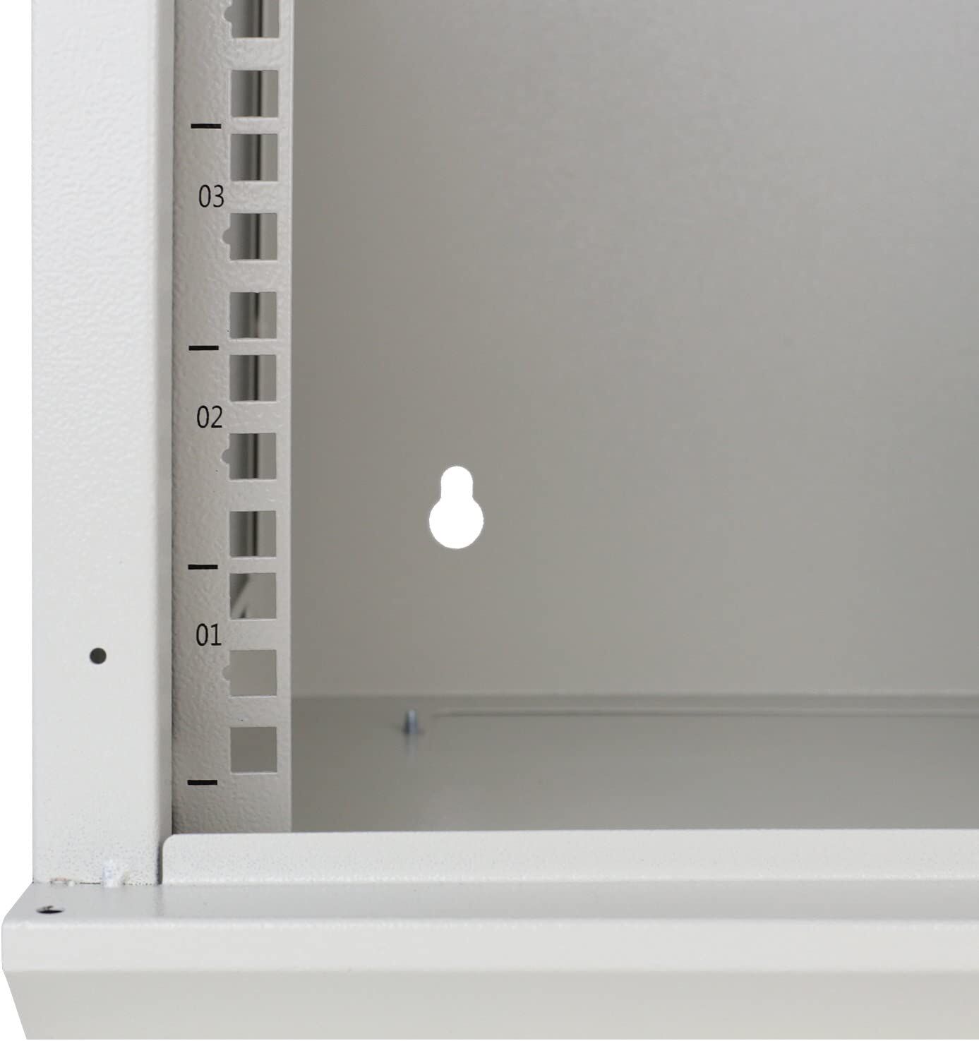 HMF Netzwerkschrank Serverschrank 10 Zoll 6 HE grau