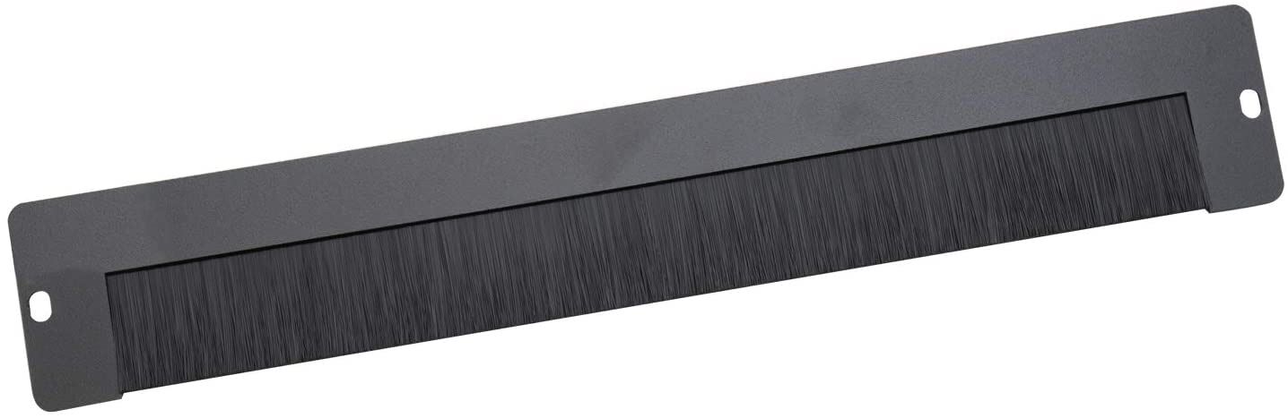 HMF 2x Kabeldurchführung mit Bürsteneinsatz für Serverschrank 19 Zoll schwarz